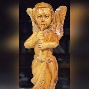Carved Olive Wood Angel
